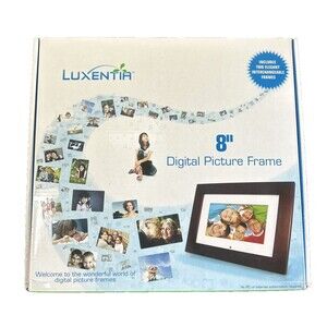 LUXENTIA 8" DIGITAL PICTURE FRAME PHOTOS DPF080WL  NEW